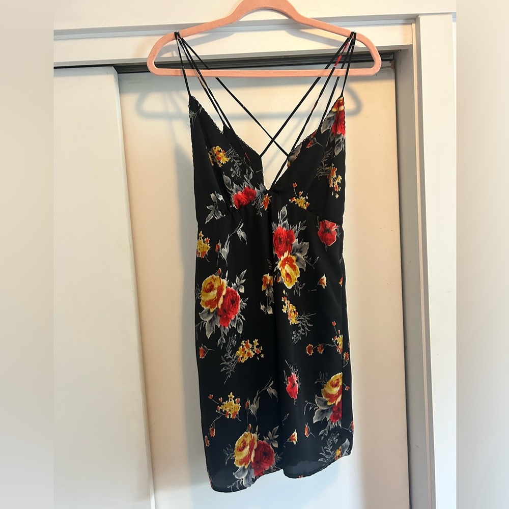 Floral mini slip dress